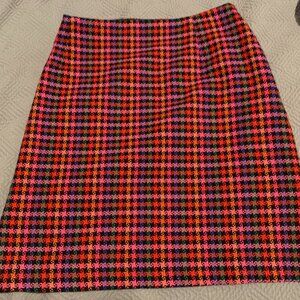 Mini Skirt Pink and Orange Houndstooth Boston Proper Brand